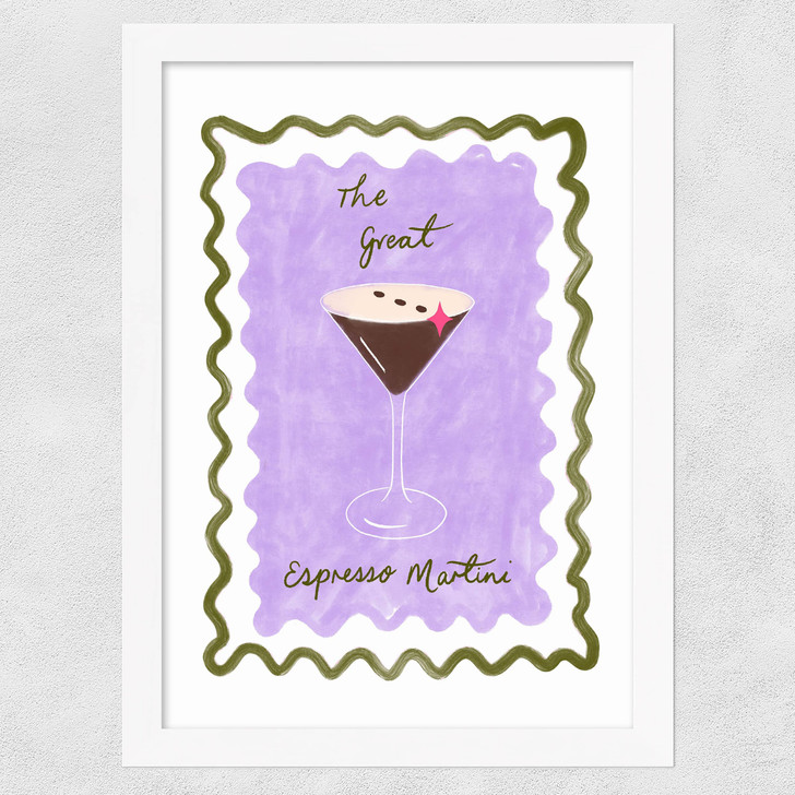 Espresso by Emmy Lupin Studio Wide White Frame