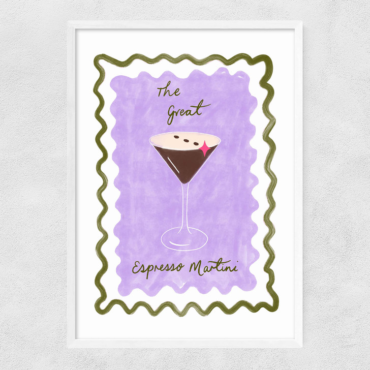 Espresso by Emmy Lupin Studio Narrow White Frame