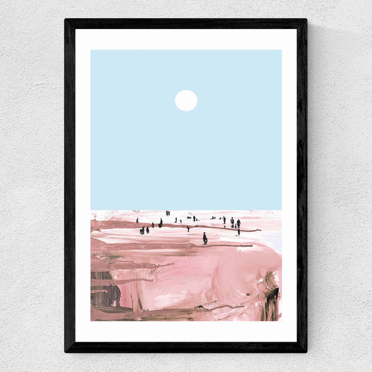 Rose Beach Medium Black Frame