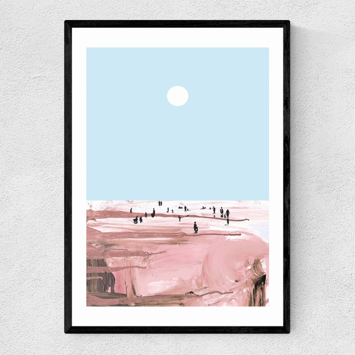 Rose Beach Narrow Black Frame