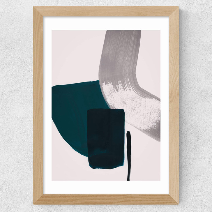 Minimalist Painting II Wide Oak Frame