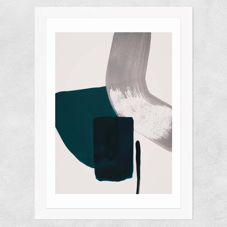 Minimalist Painting II Wide White Frame