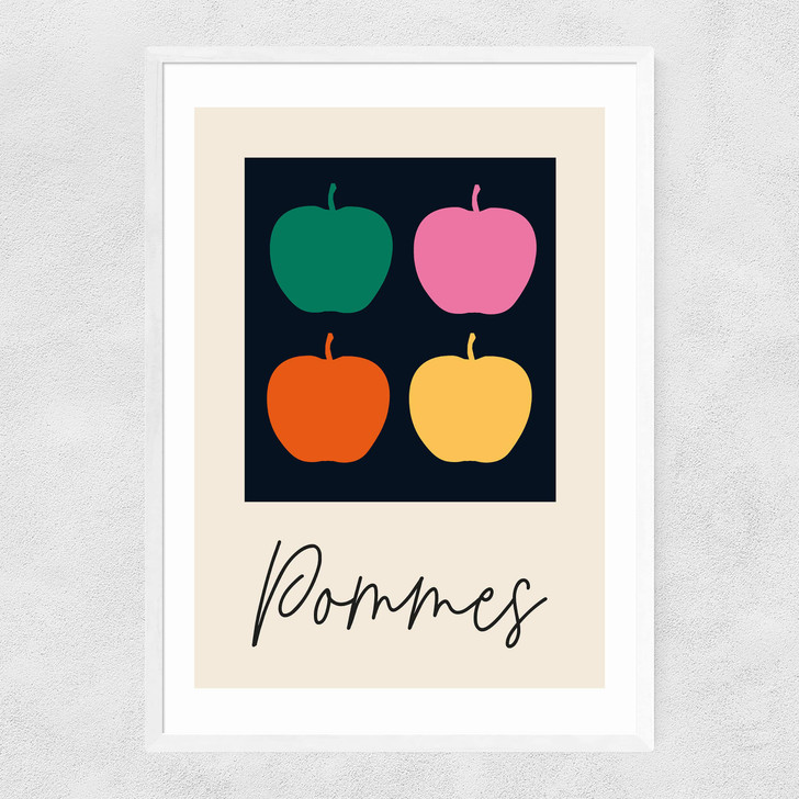 Pommes Narrow White Frame Pommes Narrow White Frame