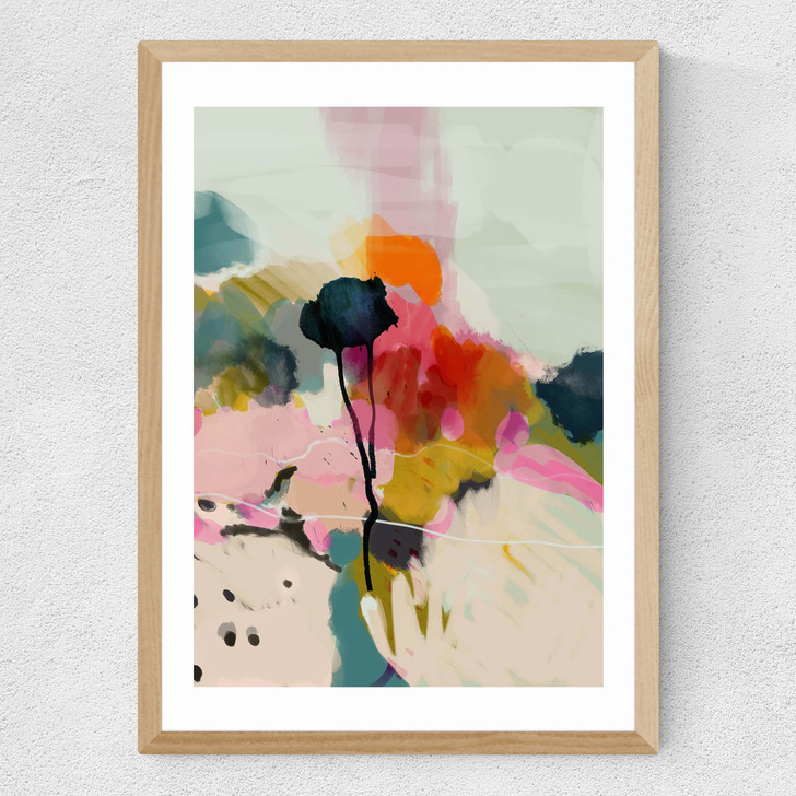 Paysage Abstrait Medium Oak Frame Paysage Abstrait Medium Oak Frame