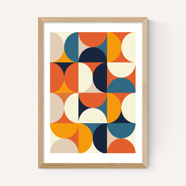 Mid Century Half Circles Autumn