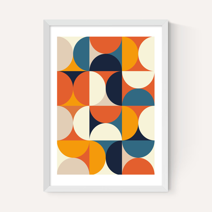 Mid Century Half Circles Autumn