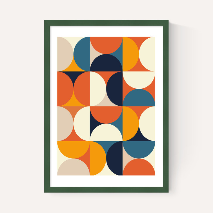 Mid Century Half Circles Autumn