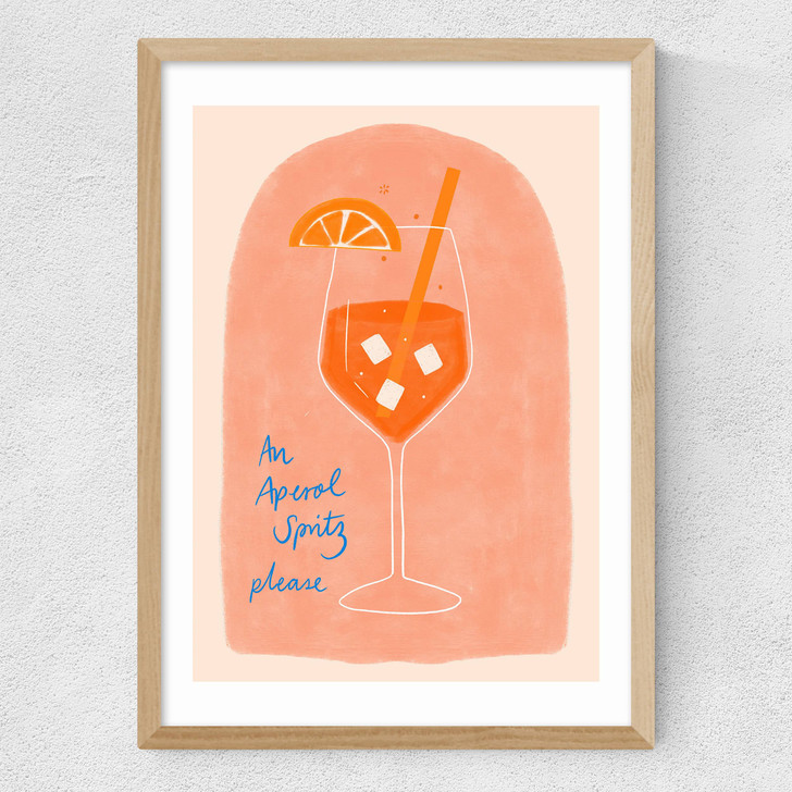 Aperol Medium Oak Frame