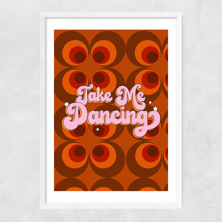 Take Me Dancing Narrow White Frame Take Me Dancing Narrow White Frame