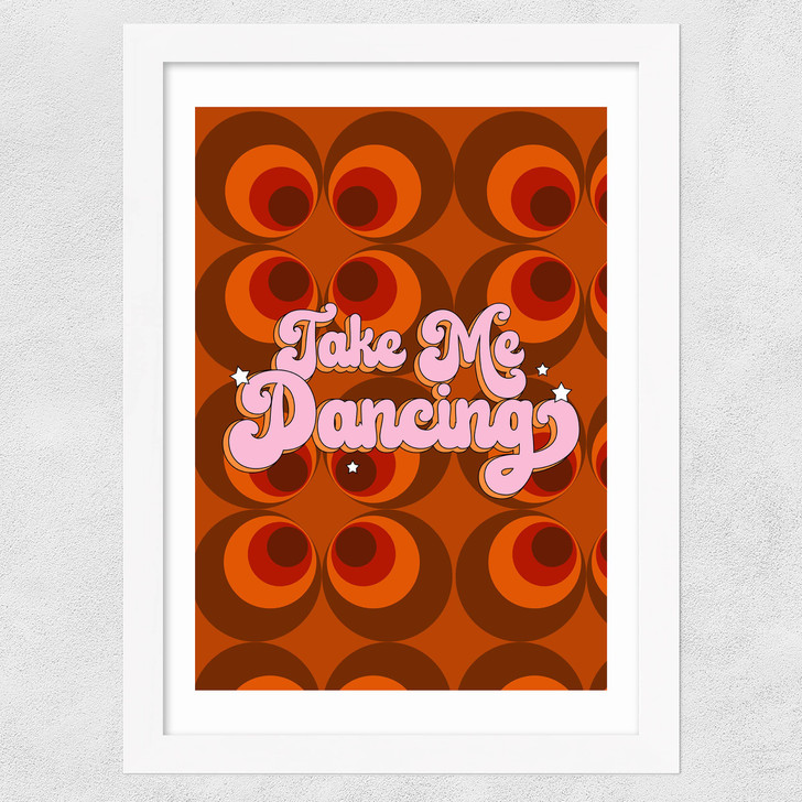 Take Me Dancing Wide White Frame Take Me Dancing Wide White Frame