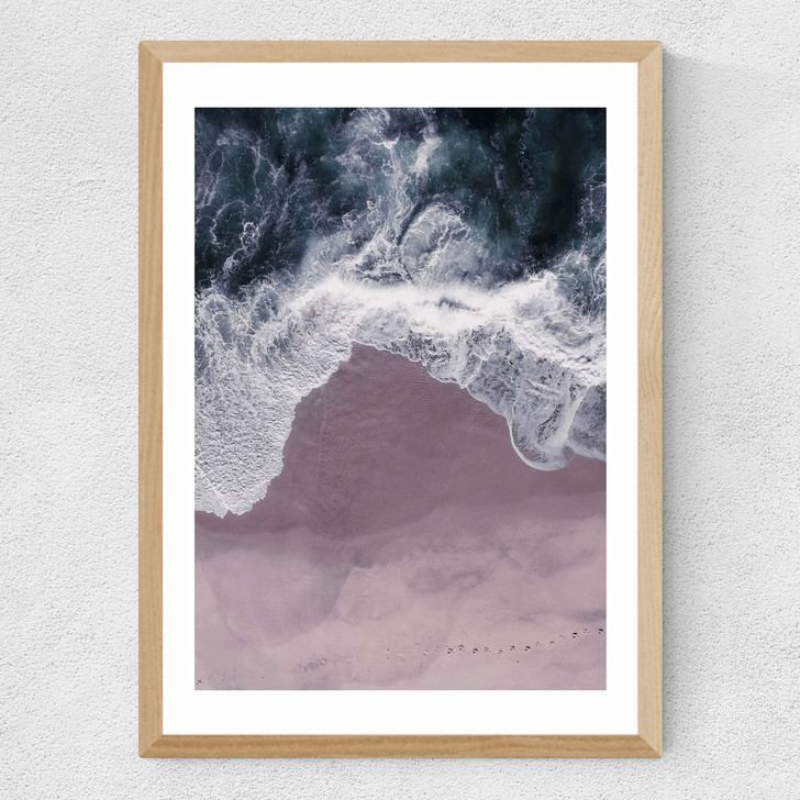 Sands of Lavender Medium Oak Frame