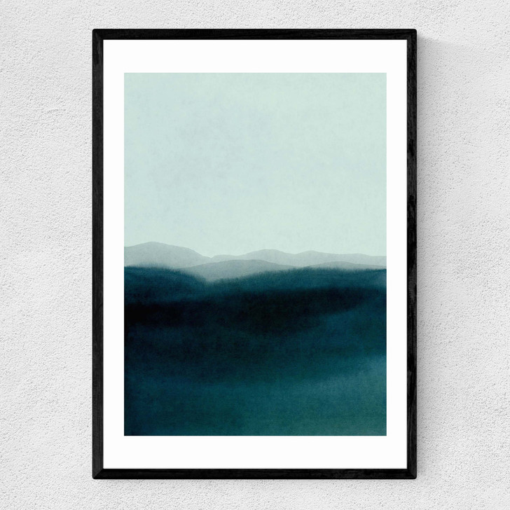 Morning Mist Scenery Narrow Black Frame Morning Mist Scenery Narrow Black Frame