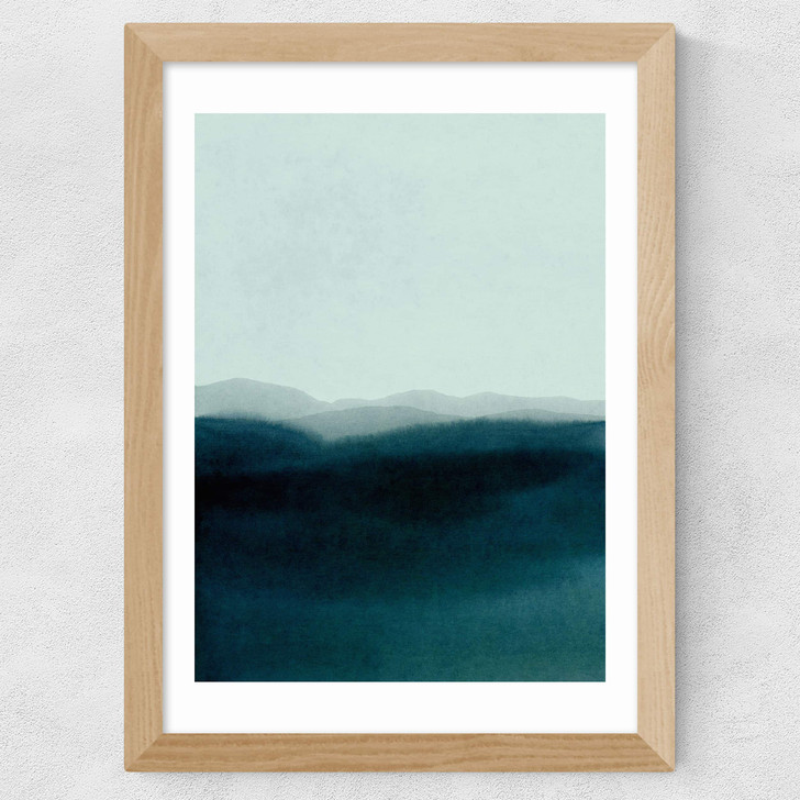 Morning Mist Scenery Wide Oak Frame Morning Mist Scenery Wide Oak Frame