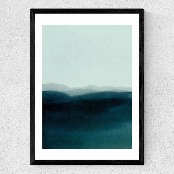 Morning Mist Scenery Medium Black Frame