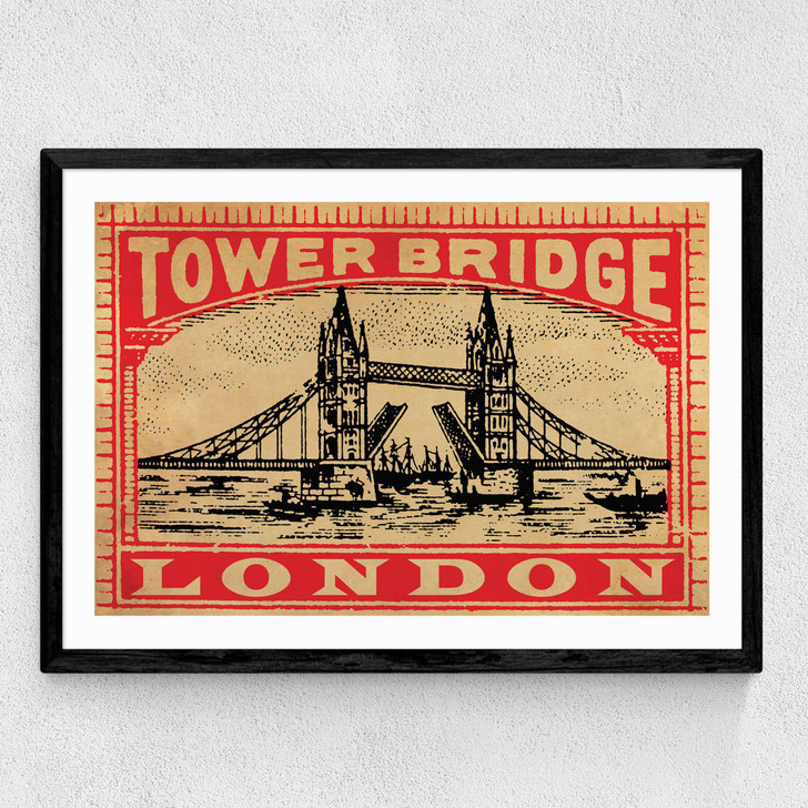 Tower Bridge by Indieprints Medium Black Frame Tower Bridge by Indieprints Medium Black Frame