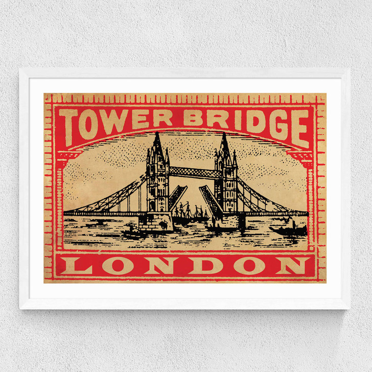 Tower Bridge by Indieprints Medium White Frame Tower Bridge by Indieprints Medium White Frame