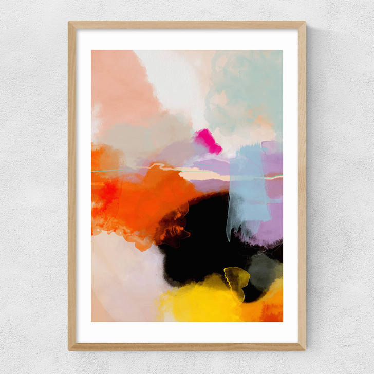 Yellow Blush (I) Narrow Oak Frame Yellow Blush (I) Narrow Oak Frame