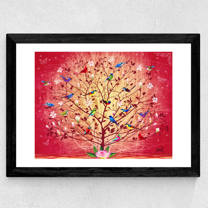 Overlooked Happiness Wide Black Frame