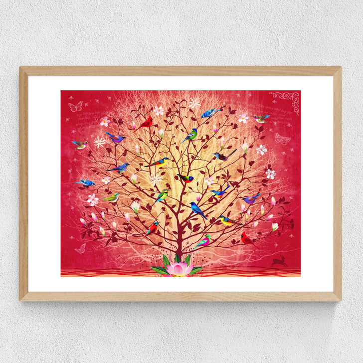 Overlooked Happiness Medium Oak Frame