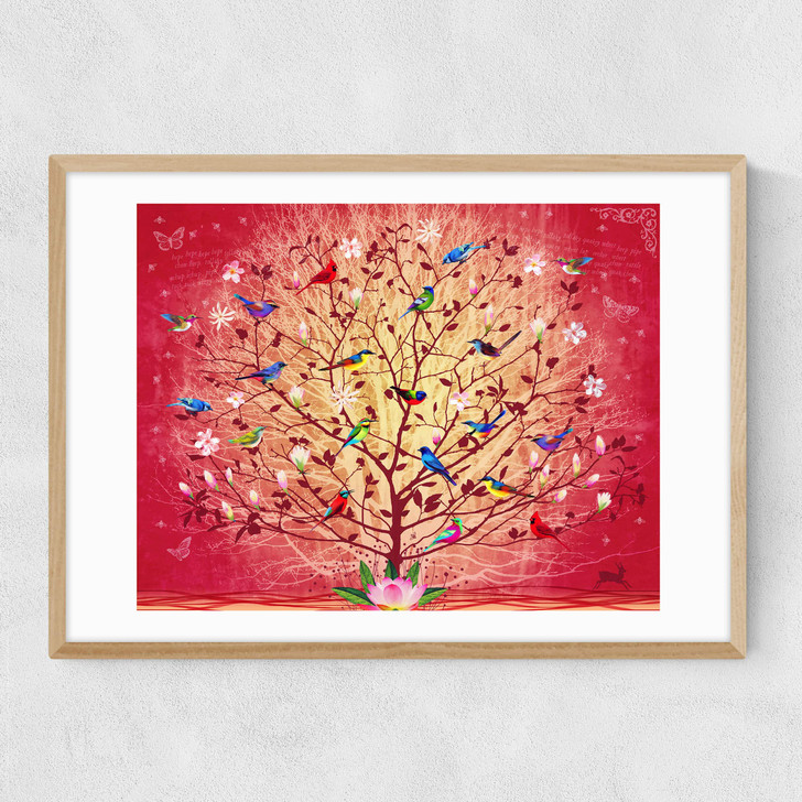 Overlooked Happiness Narrow Oak Frame