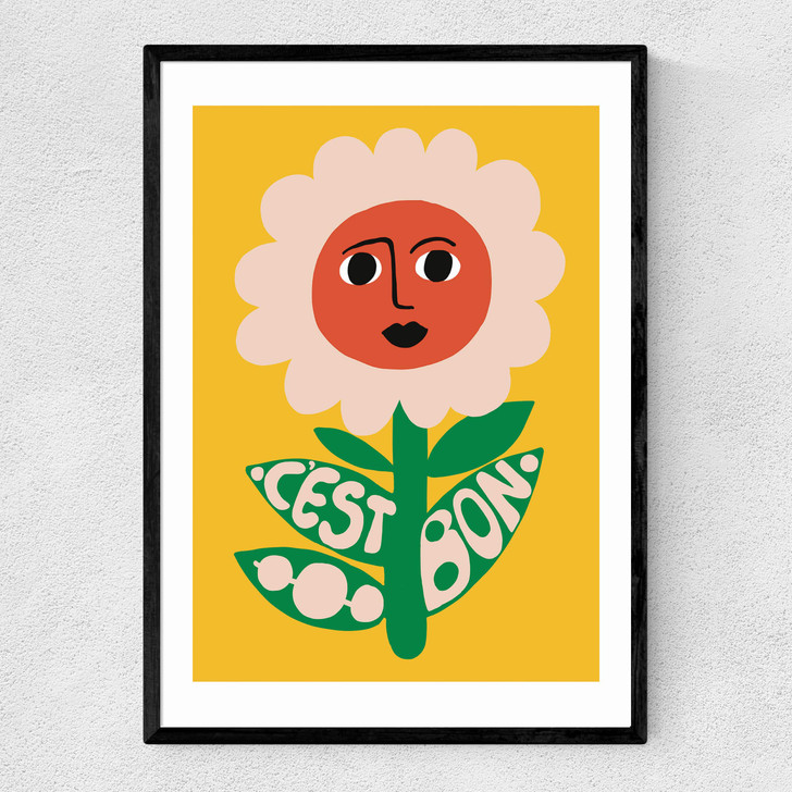 C'est Bon Flower Narrow Black Frame C'est Bon Flower Narrow Black Frame