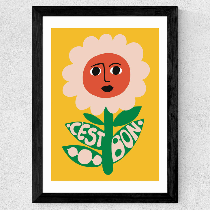 C'est Bon Flower Wide Black Frame C'est Bon Flower Wide Black Frame