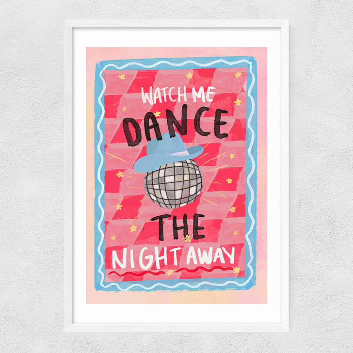 Dance The Night Narrow White Frame