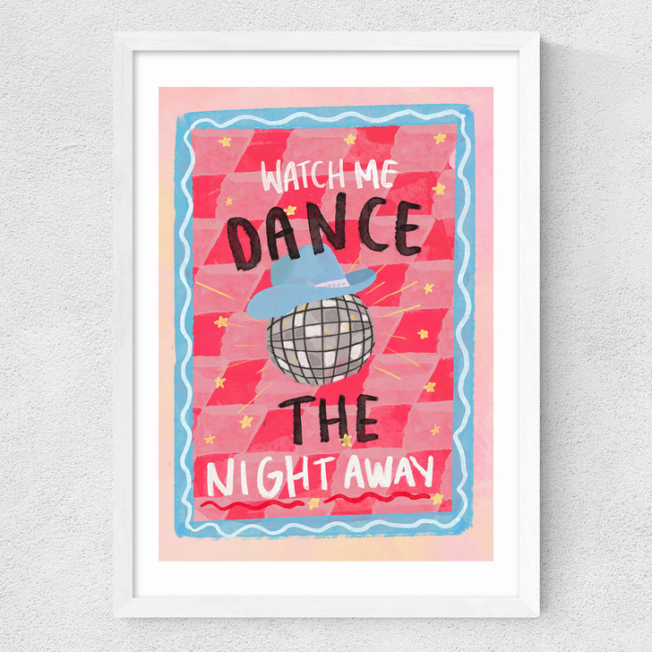 Dance The Night Medium White Frame
