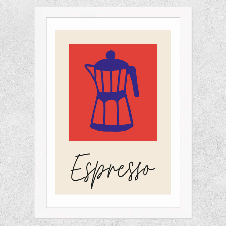 Espresso Wide White Frame