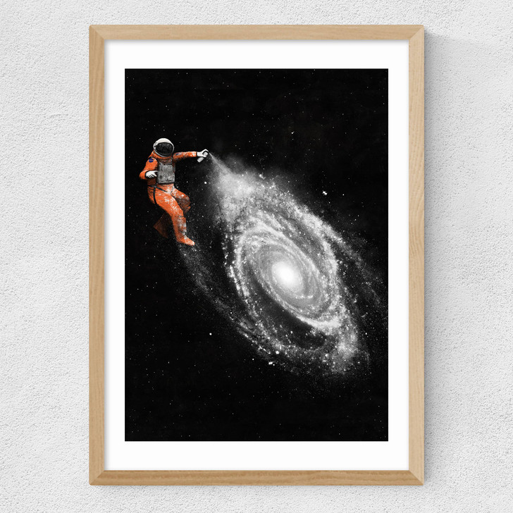 Space Art Medium Oak Frame