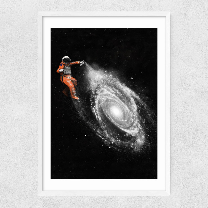 Space Art Narrow White Frame
