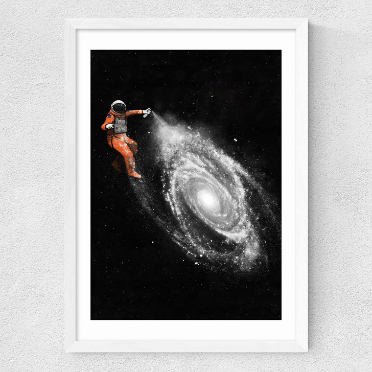 Space Art Medium White Frame