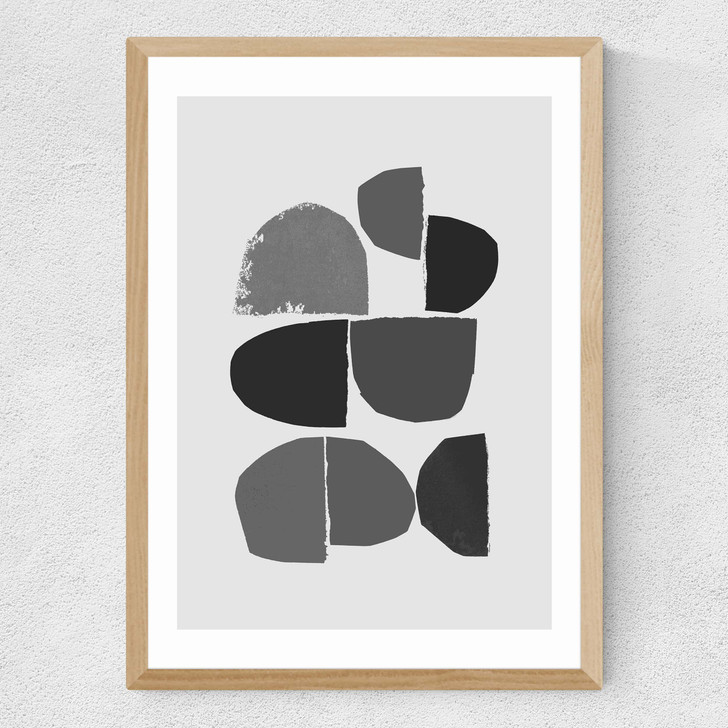 Minimalist Collage Medium Oak Frame