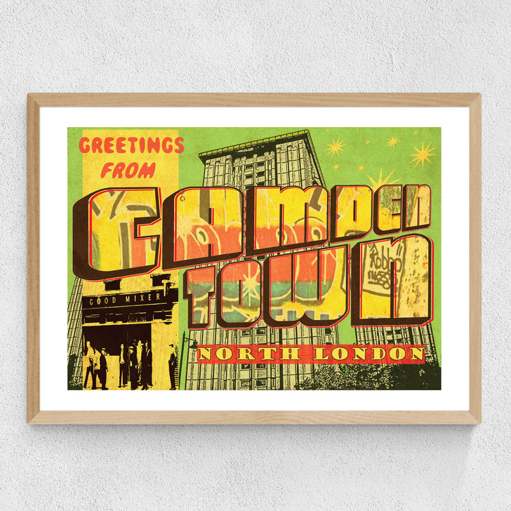 Camden Town Postcard Medium Oak Frame