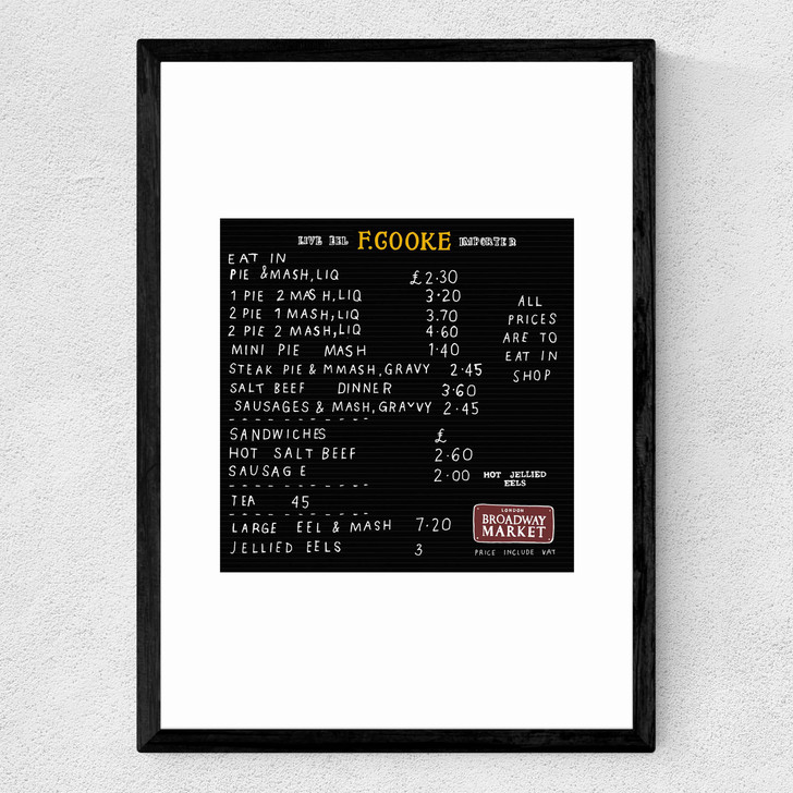 Pie n Mash Medium Black Frame