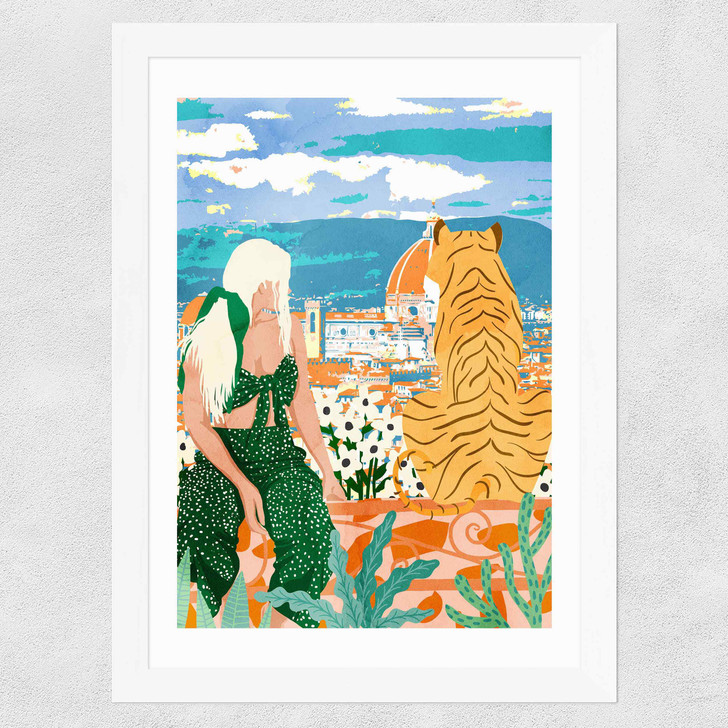 The Italian View Wide White Frame The Italian View Wide White Frame