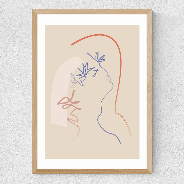 Kisses from Heaven Medium Oak Frame