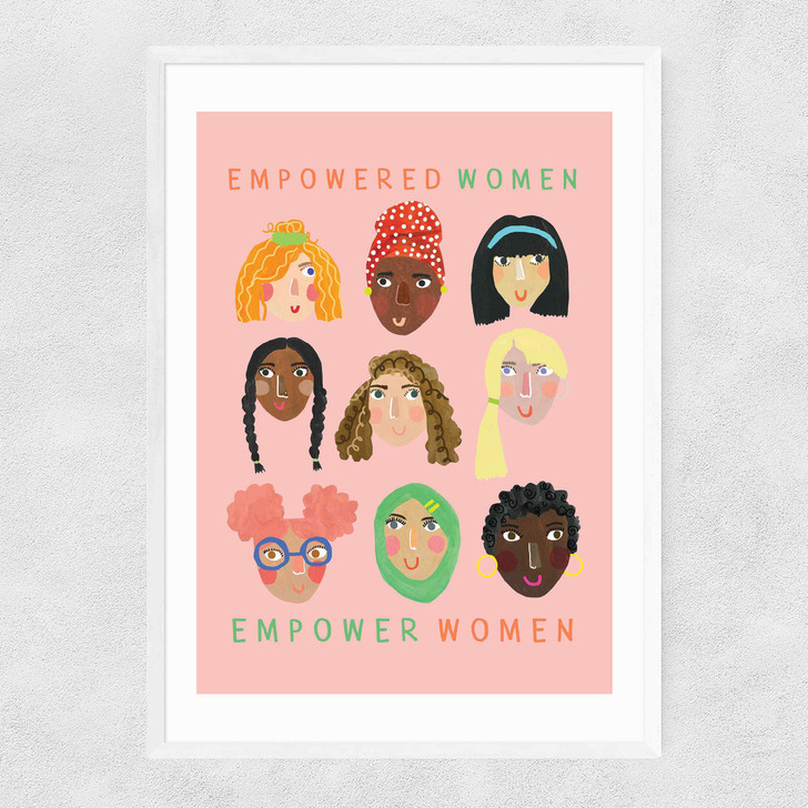 Empowered Women Narrow White Frame