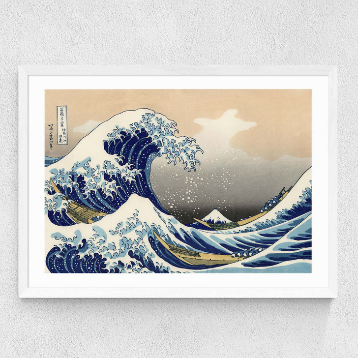 The Great Wave Off Kanagawa Medium White Frame The Great Wave Off Kanagawa Medium White Frame