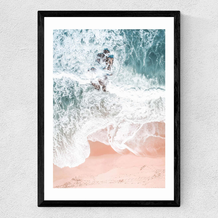 Sands of Coral Haze Medium Black Frame