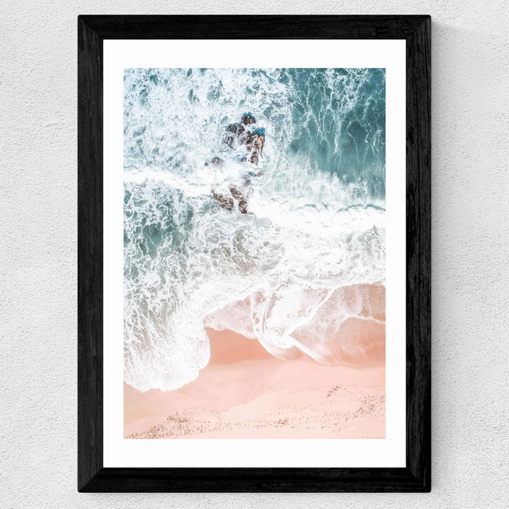 Sands of Coral Haze Wide Black Frame