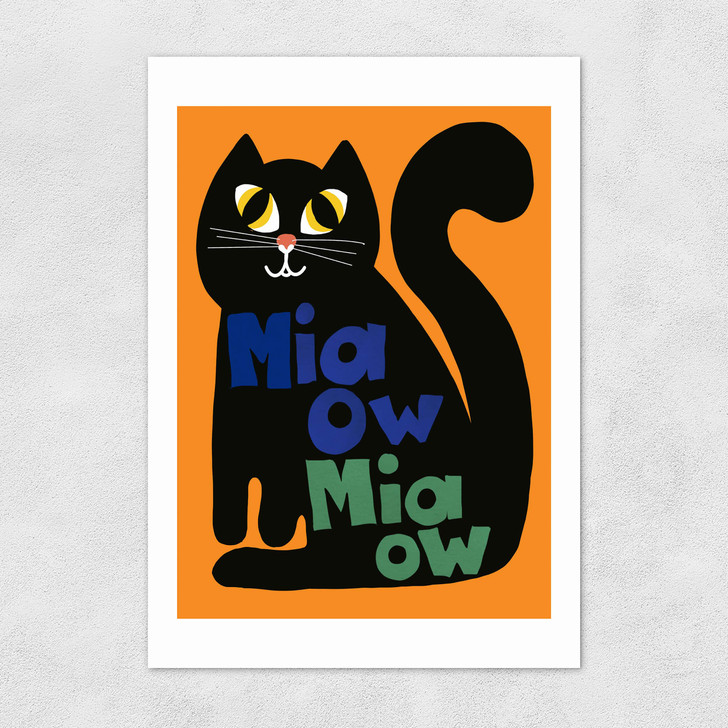 Miaow Miaow Cat Unframed Print