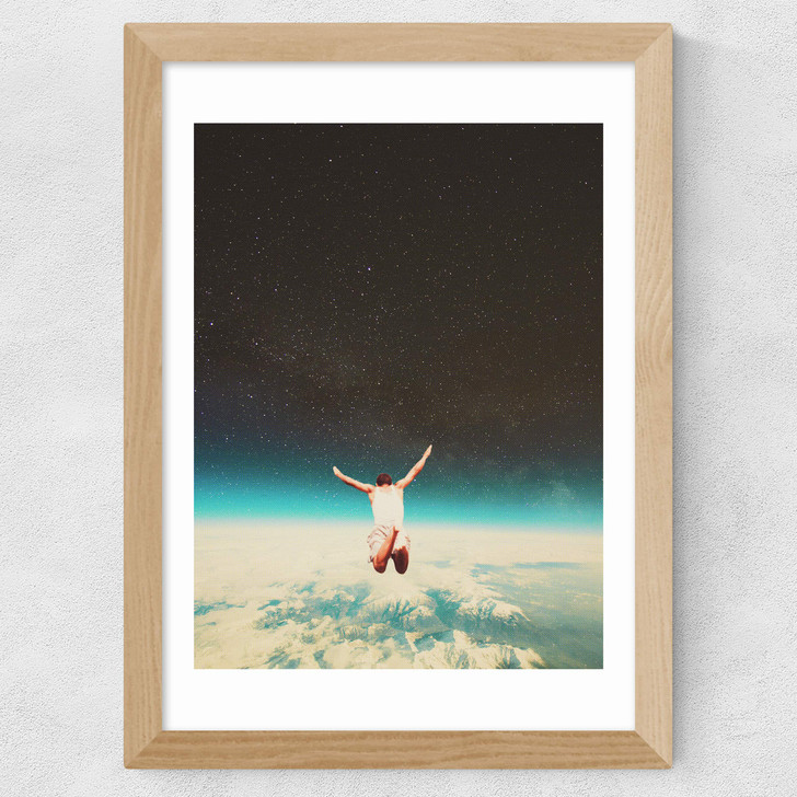 Falling with a hidden smile Wide Oak Frame Falling with a hidden smile Wide Oak Frame