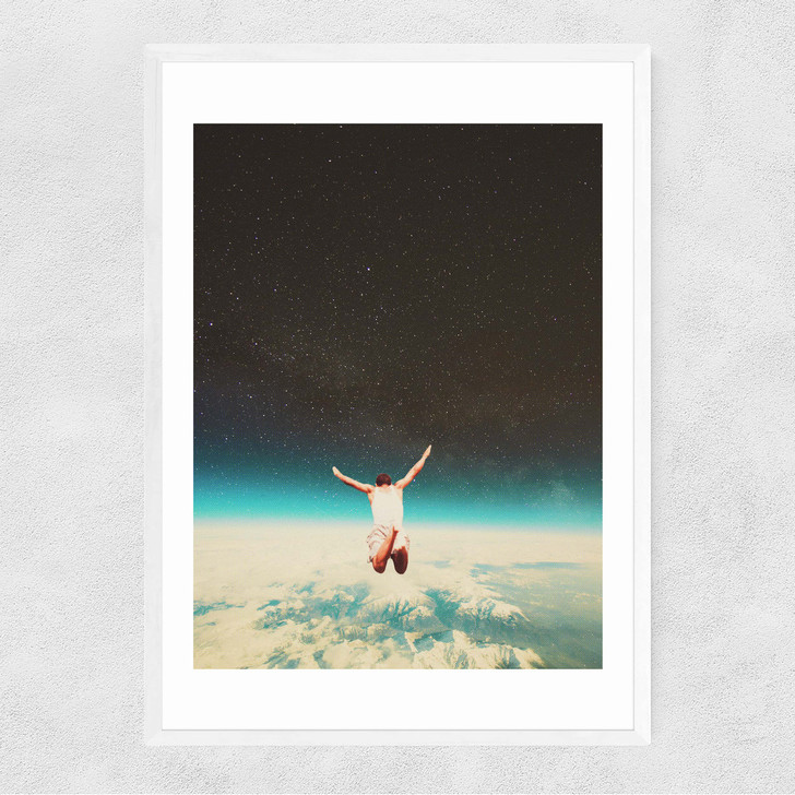Falling with a hidden smile Narrow White Frame Falling with a hidden smile Narrow White Frame