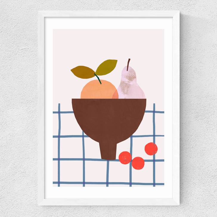 Three Fruits Medium White Frame Three Fruits Medium White Frame