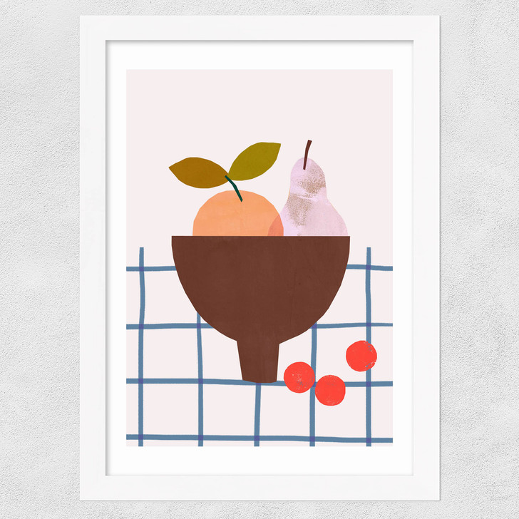 Three Fruits Wide White Frame Three Fruits Wide White Frame