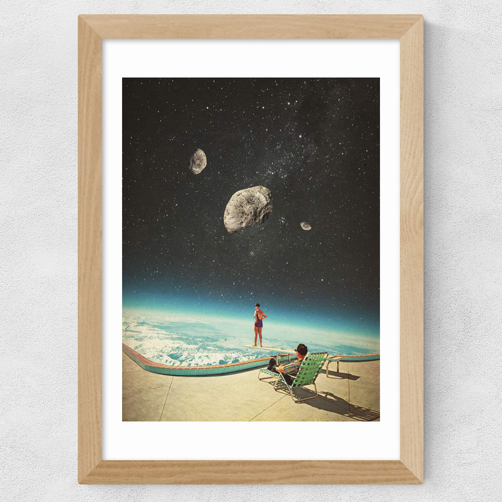 Summer with a chance of asteroids Wide Oak Frame