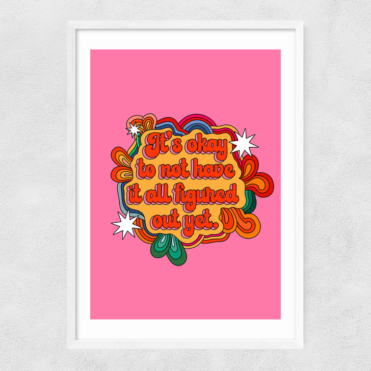 It's Okay Narrow White Frame It's Okay Narrow White Frame