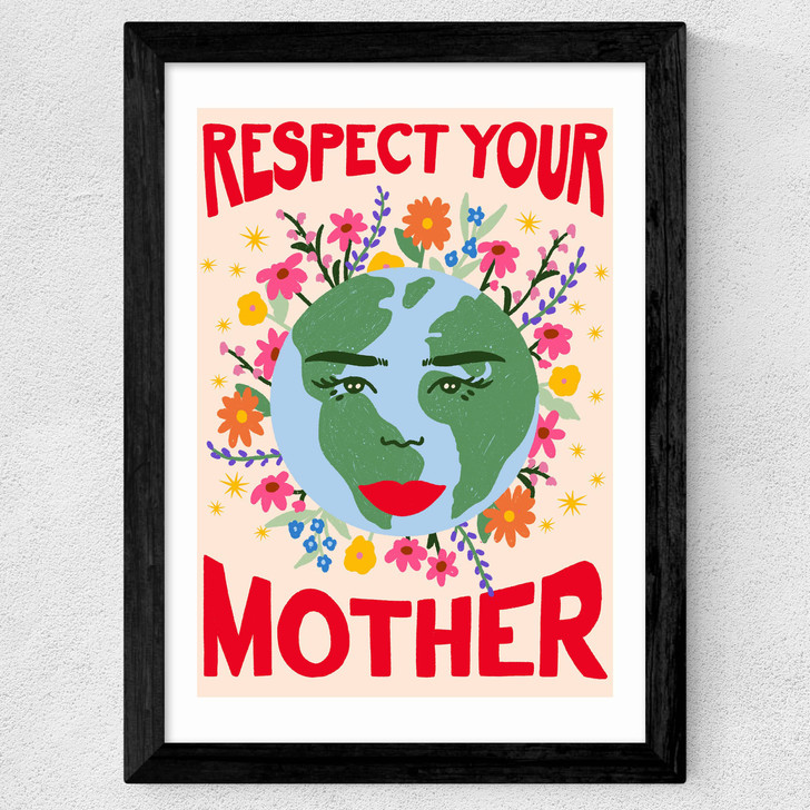 Mother Earth by Emmy Lupin Studio Wide Black Frame Mother Earth by Emmy Lupin Studio Wide Black Frame
