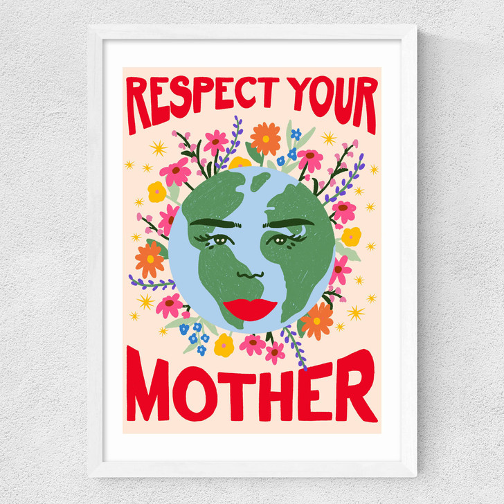 Mother Earth by Emmy Lupin Studio Medium White Frame Mother Earth by Emmy Lupin Studio Medium White Frame